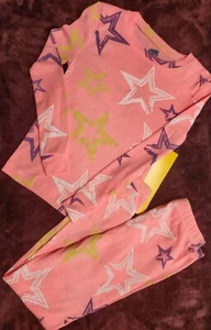 Girls 6X (COLORFUL STARS) Pink Pajama Lounge Set Brand New W Tags - Picture 1 of 2