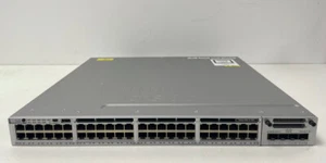CISCO WS-C3850-48P-S + C3850-NM-2-10G. 90 DAY WARRANTY. FREE UK SHIPPING - Picture 1 of 2