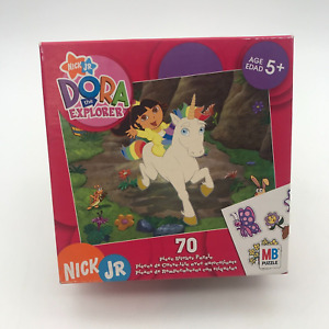 Dora The Explorer 70 Piece Puzzle Unicorn Nick Jr 2005 Complete No Stickers