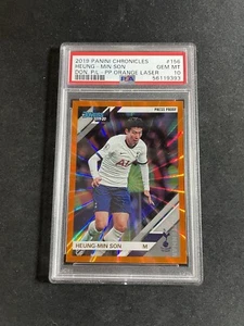 2019 Panini Chronicles Heung-Min Son Donruss P/L Press Proof Orange Laser PSA 10 - Picture 1 of 2