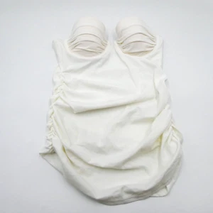 Victorias Secret Tankini 32B White Padded Underwired 32 B Swimwear VS Top Beach - Picture 1 of 10