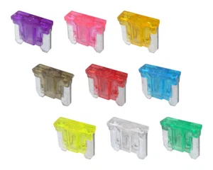 DBG verschiedene flache Mini (Micro) Blade Sicherungen 3A-30A - 50 Stück Auto Van - Bild 1 von 1