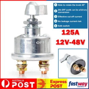 125A Master Battery Disconnect Switch 12V to48V Boat RV Truck ATV Battery On/Off - Picture 1 of 15