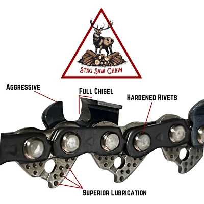 CAL-CENTRAL EQUIPMENT Chain for Stihl 20" .325 Pitch .050 Gauge 81 Drive Links 3693 005 0081 AGRESSIVE