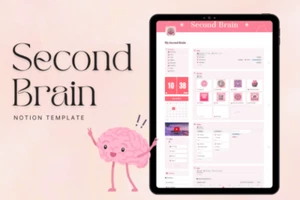 Modell Notion SECOND BRAIN, mit rosa Ästhetik - Bild 1 von 11