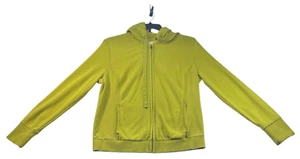 Merona Full Zip Up Sweater Womens Size XL Green Long Sleeveless Hooded Pockets - Picture 1 of 7