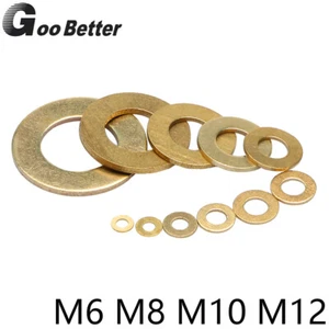 M6 M8 M10 M12 Brass Washers Flat Assorted All Sizes Solid For Bolt & Screws - Picture 1 of 6
