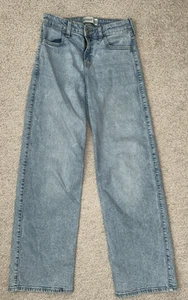Abercrombie Kids Girl's High Rise Wide Leg Denim Jeans Size 13/14 Light Wash EUC - Picture 1 of 16