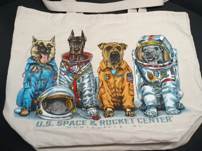 Bolso de Lona Tote Dogs US Space & Rocket Center Huntsville AL Foto 1 de 4