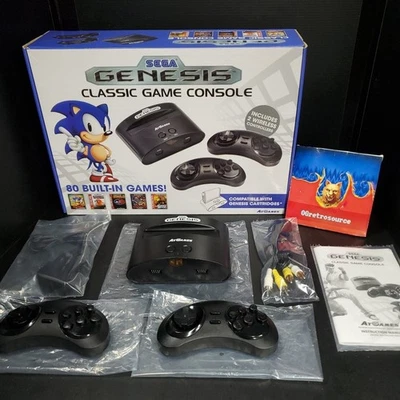 Sega Genesis AtGames Mini Console-Wireless Controller In Box 80 Pre-loaded Games - Image 1 of 4