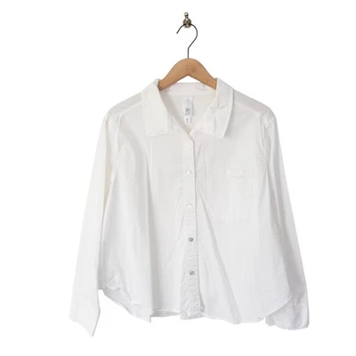 Camisa MarlaWynne Capas Popelina Talla 2XL Blanca Cuadrada Mezcla de Algodón Crujiente Foto 1 de 4