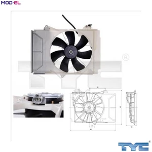 FAN ENGINE COOLING 836-0011 FOR TOYOTA 2SZ-FE 1.3L 1ND-TV 1.4L 1SZ-FE 1.0L 4cyl - Picture 1 of 9