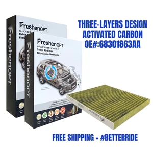 2 PACK Cabin Air Filter Fit for Jeep Wrangler Gladiator OE: 68301863 FreshenOPT - Picture 1 of 8