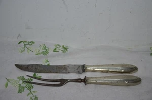 dvns  nickel werke  Tranchierbesteck Messer Gabel  ALT - Bild 1 von 8