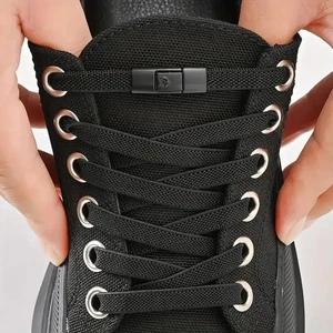 2 Stück Easy No Tie Schnürsenkel Elastisch Silikon Flach Faul Schuh Schnürsenkel Schnüre Erwachsene - Bild 1 von 35