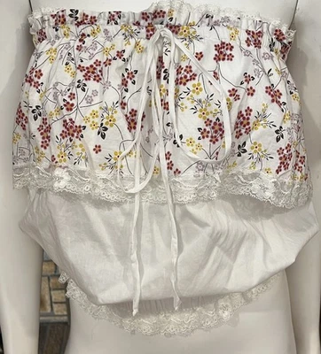 Top de encaje sin tirantes de algodón blanco D&G talla 44 Foto 1 de 4