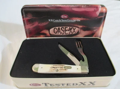 Cuchillo y tenedor Case XX 1999 hojalata con ciervo hobo V5254 HB SS Foto 1 de 4