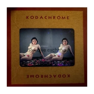 Vintage 1950s Nude Model 35mm Color Slide Kodachrome Red Border (Rita) - Picture 1 of 2