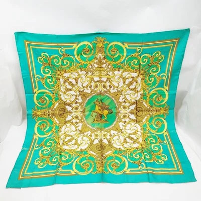 SIN TARIFA Bufanda Hermes Carre 90 Les Tuileries Greens Silk100 3290895 Foto 1 de 4