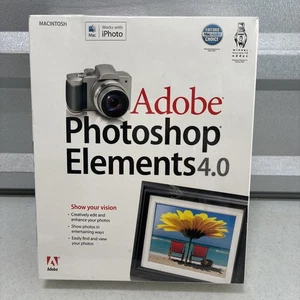 2006 Adobe Photoshop Elements 4.0 for Mac NOS/ Sealed - Picture 1 of 6