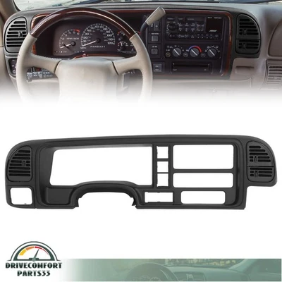 For 95-02 Chevy&GMC C/K 1500 2500 3500 Black Dashboard Bezel Cover Radio Panel - Image 1 of 4