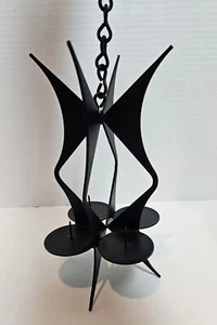Candelabro colgante de metal brutalista abstracto mediados de siglo moderno - Imagen 1 de 9