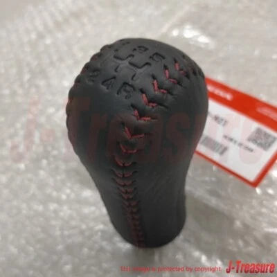 HONDA INTEGRA TYPE-R DC2 DB8 Genuine 5-Speed Leather Red Stitch Shift Knob OEM - Image 1 of 4