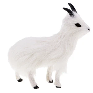 White Simulation Sheep/Goat Plush Toys Furnishing Craft Decoration Props - Picture 1 of 5