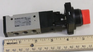 SMC Pneumatic Valve 5-Port NVZM450-N01-00 34R w/Manual Twist Actuator USED Xnut - Picture 1 of 8