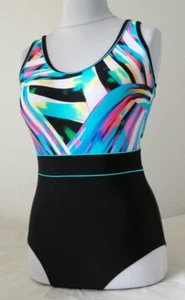MARITIM Damen Badeanzug schwarz-bunt Ohne Bügel Größe 38 40 56 Cup D NEU FS - Bild 1 von 20