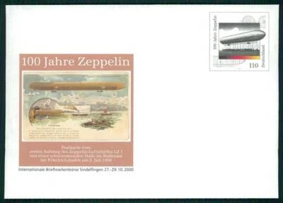 GERMANY POSTAL STATIONERY COVER RARE PRIVATE COVER !! AVIATION ZEPPELIN gw88 - Image 1 of 2