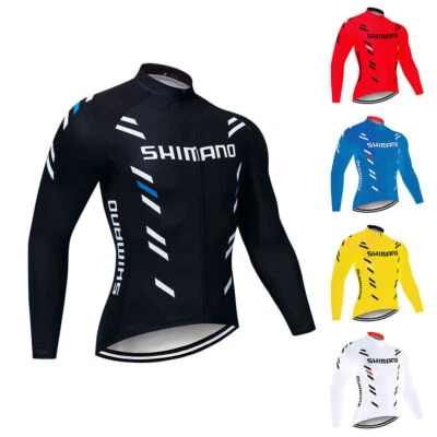 Vintag 男式骑行保暖抓绒长袖球衣骑行服自行车球衣 — 第 1/4 张图片