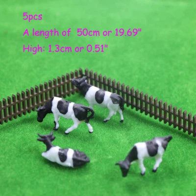 5PCS 19.69" FENCES for Model Train Railway 1:75 HO OO Scale No cattle - Image 1 of 4