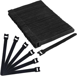 100 x Velcro Tape Cable Tie Reusable 100 Count - Picture 1 of 5
