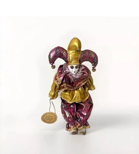 Porcelian Clown Doll 10” Tall - Picture 1 of 5