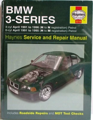 Haynes - BMW 3-Series/4-Cyl & 6-Cyl/1991 A 1996 / Servizio & Riparazione Manuale - Immagine 1 di 4