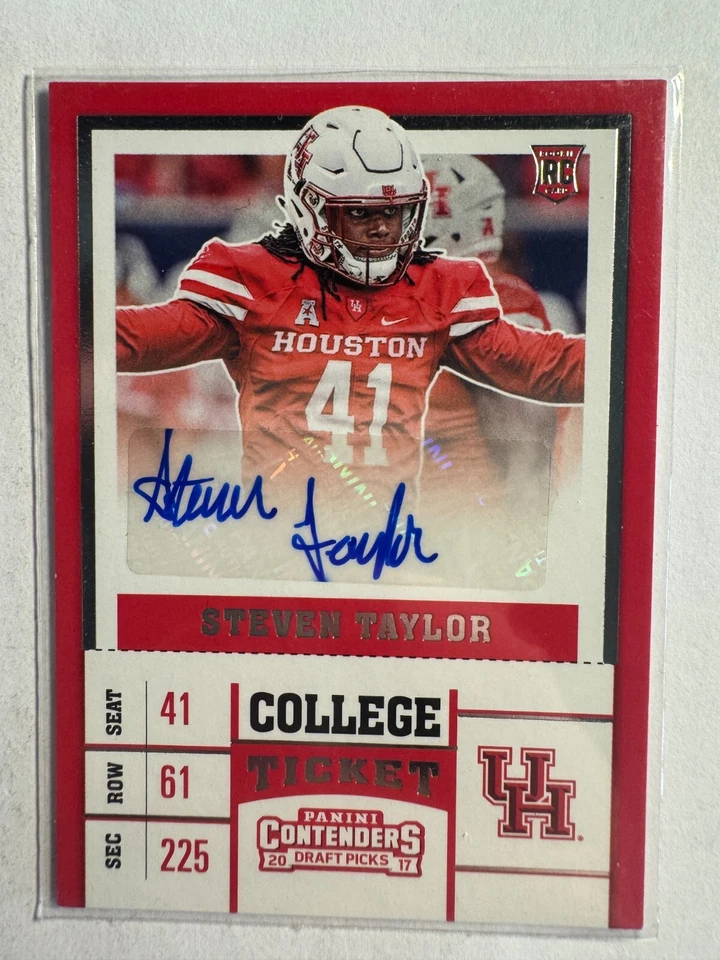 K307,370 - 2017 Panini Contenders Draft Picks #249 Steven Taylor Auto RC - Image 1 of 1