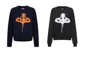 Genuine Vivienne Westwood Raglan Spray Raglan Sweatshirt RRP £250 ! SALE PRICE ! - Picture 1 of 4