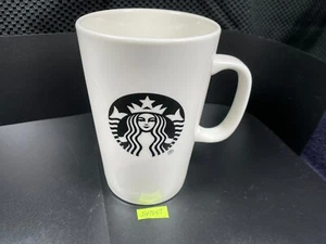 Taza de café Starbucks 2017 clásica alta blanca cerámica 16 oz sirena negra IN7257T - Imagen 1 de 6