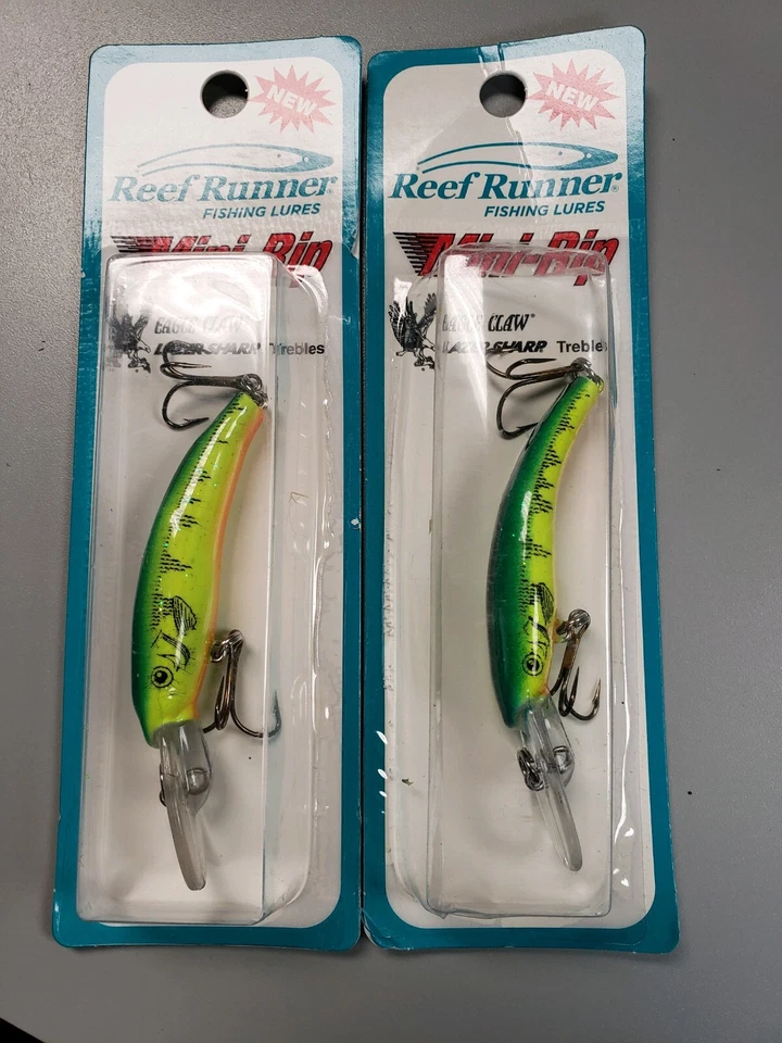 2-Reef Runner Mini-Rip FIRE TIGER 100-21 Trolling, Señuelo de Fundición 12' PACK 2 Foto 1 de 1