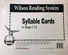 Wilson Reading System Syllable Card..., Barbara A. Wils