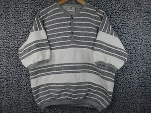 Vtg Givenchy Men's Striped Short Sleeve Crewneck Sweatshirt Gray Size L Casual - Picture 1 of 17