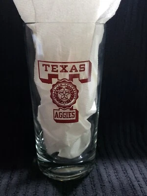 Vintage Rare Texas A&M Aggies High Ball Glass - Image 1 of 4