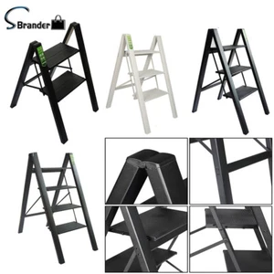 Taburete plegable portátil ligero de aluminio con pedal antideslizante ancho - Imagen 1 de 12