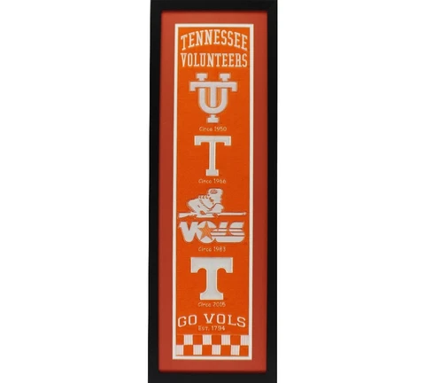 Tennessee Volunteers 36"x12" Framed Heritage Banner with Team Logos Cover