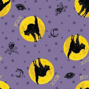 Hocus Pocus Disney Binx Fat Quarter Fabric 100% Cotton Halloween  - Picture 1 of 2