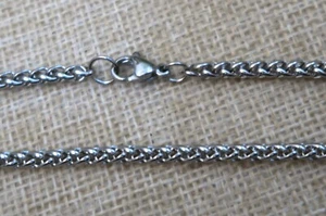 EDELSTAHL Fußkette Zopfkette 3mm breit, Länge wählbar - Picture 1 of 6