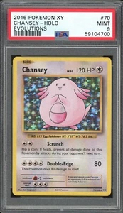 2016 Pokemon Evolutions Holo Chansey #70 PSA 9 MINT - Picture 1 of 2
