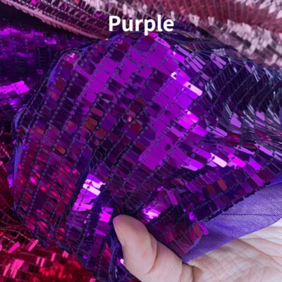 Shiny Party Rectangle Sequin Fabric Bling Glitter Cloth for Stage Background DIY - Image 1 of 4