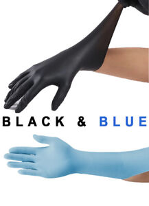 Disposable Latex, Black Nitrile or Blue Vinyl Gloves Powder Free - 100 Boxed